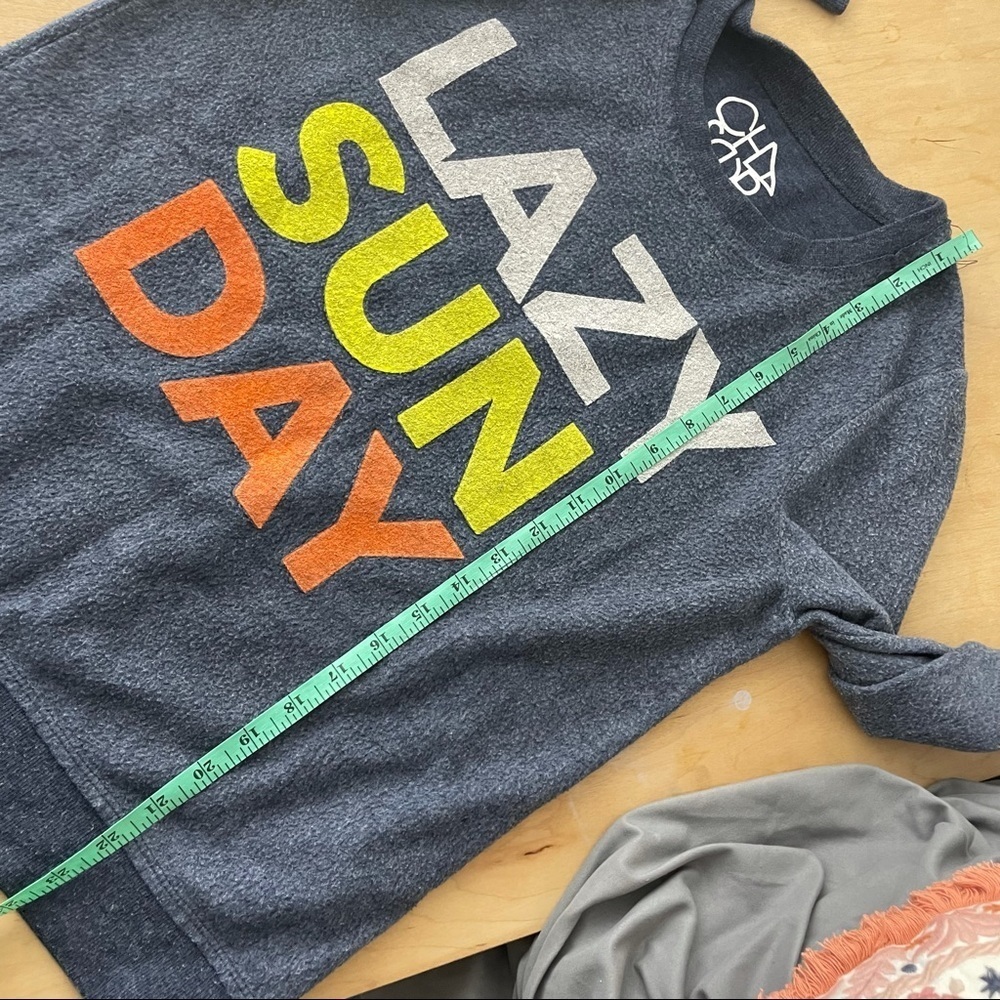 Chaser Lazy Sunday Crewneck Sweatshirt Womens S - Picture 6 of 7